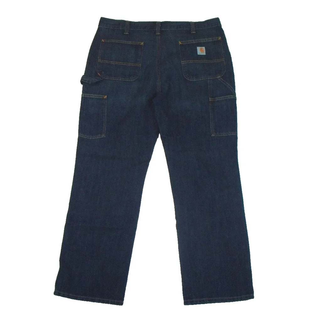 Carhartt Jeans‎ Mens 38x30 Blue Relaxed Fit Workwear Carpenter Utility Pockets